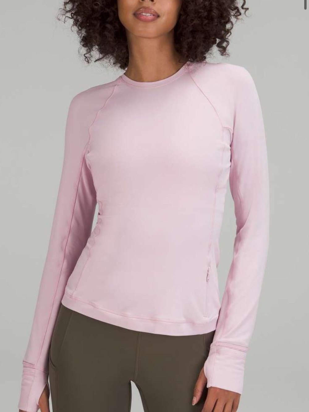 lululemon athletica Long-Sleeve Light Pink Performance Top